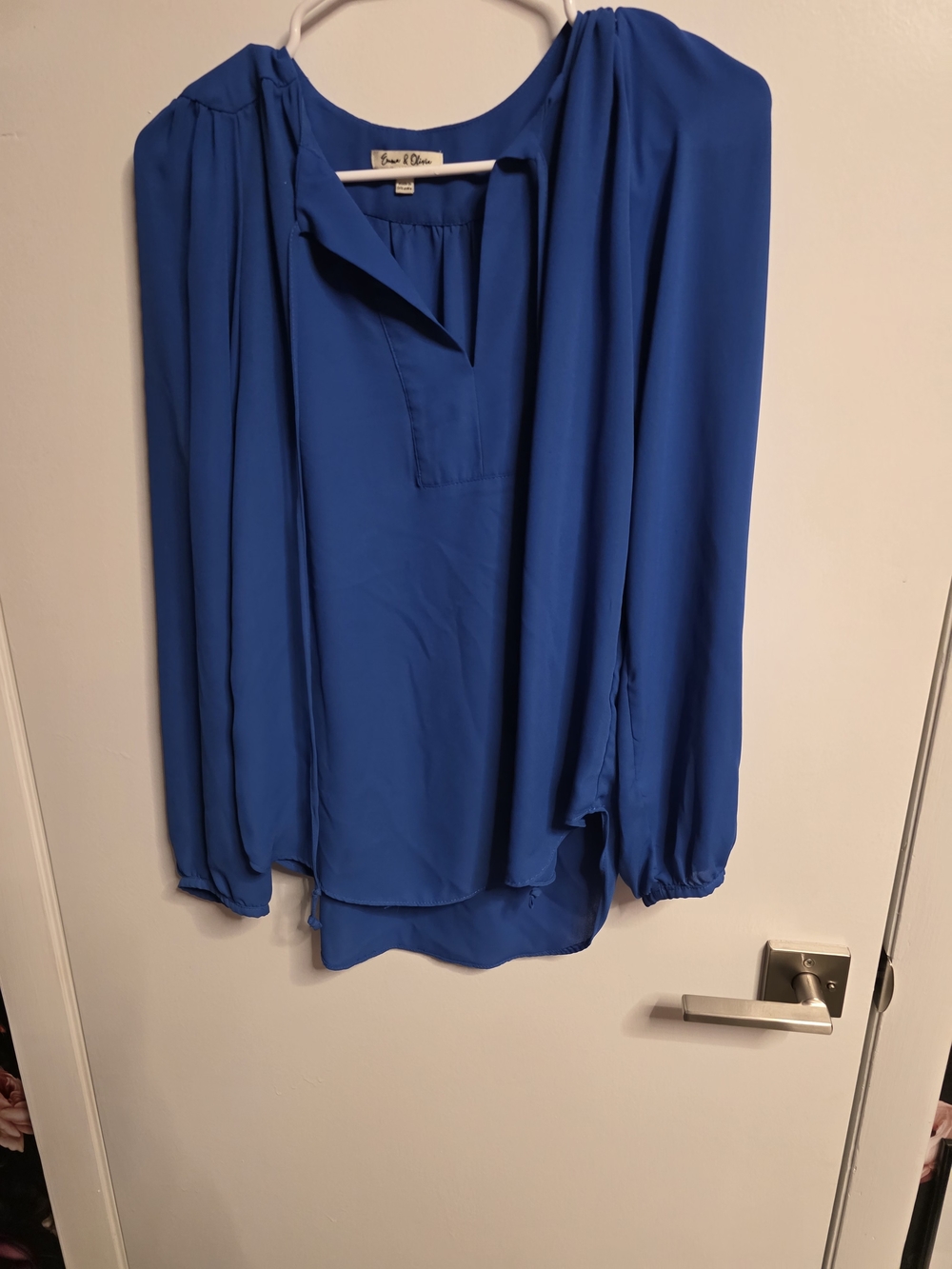 Royal Blue Long Sleeve Blouse